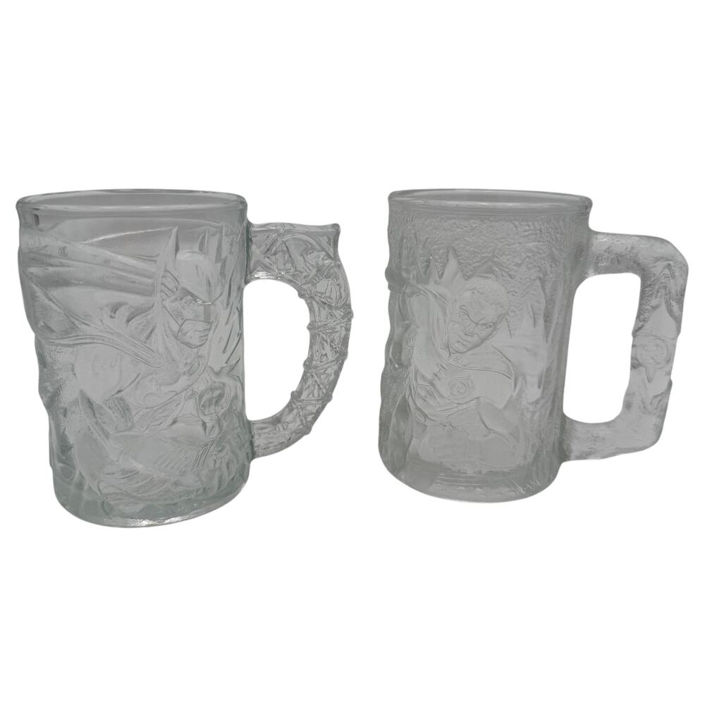 Vintage Batman Forever Mugs Batman and Robin McDonalds 1995 Set of 2 France